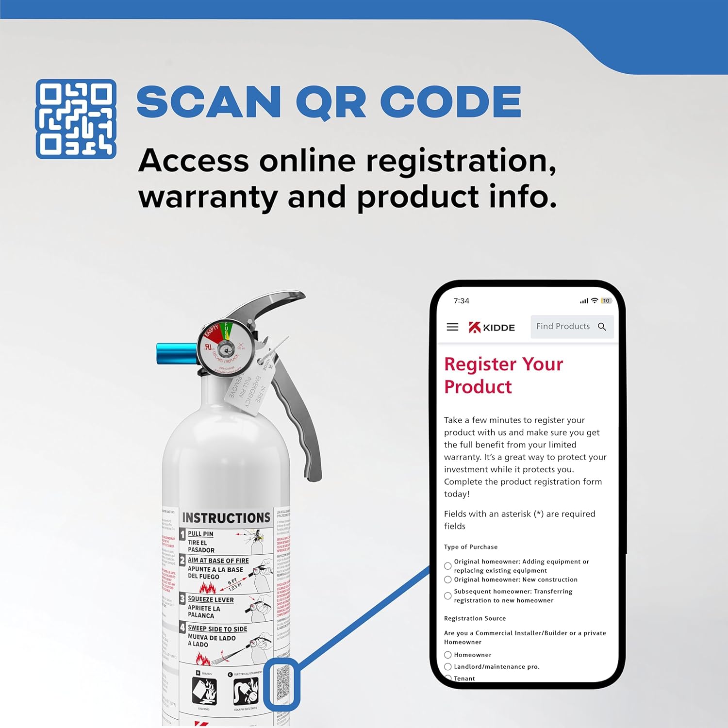Kidde Mariner 5 Fire Extinguisher for Boats and Watercrafts, 5-B:C, MAR5 | Coast Guard Approved Marine Extinguisher for Very Small Flammable Liquids/Gases and Electrical Fires, 2 lb. Dry Chemical - Image 14