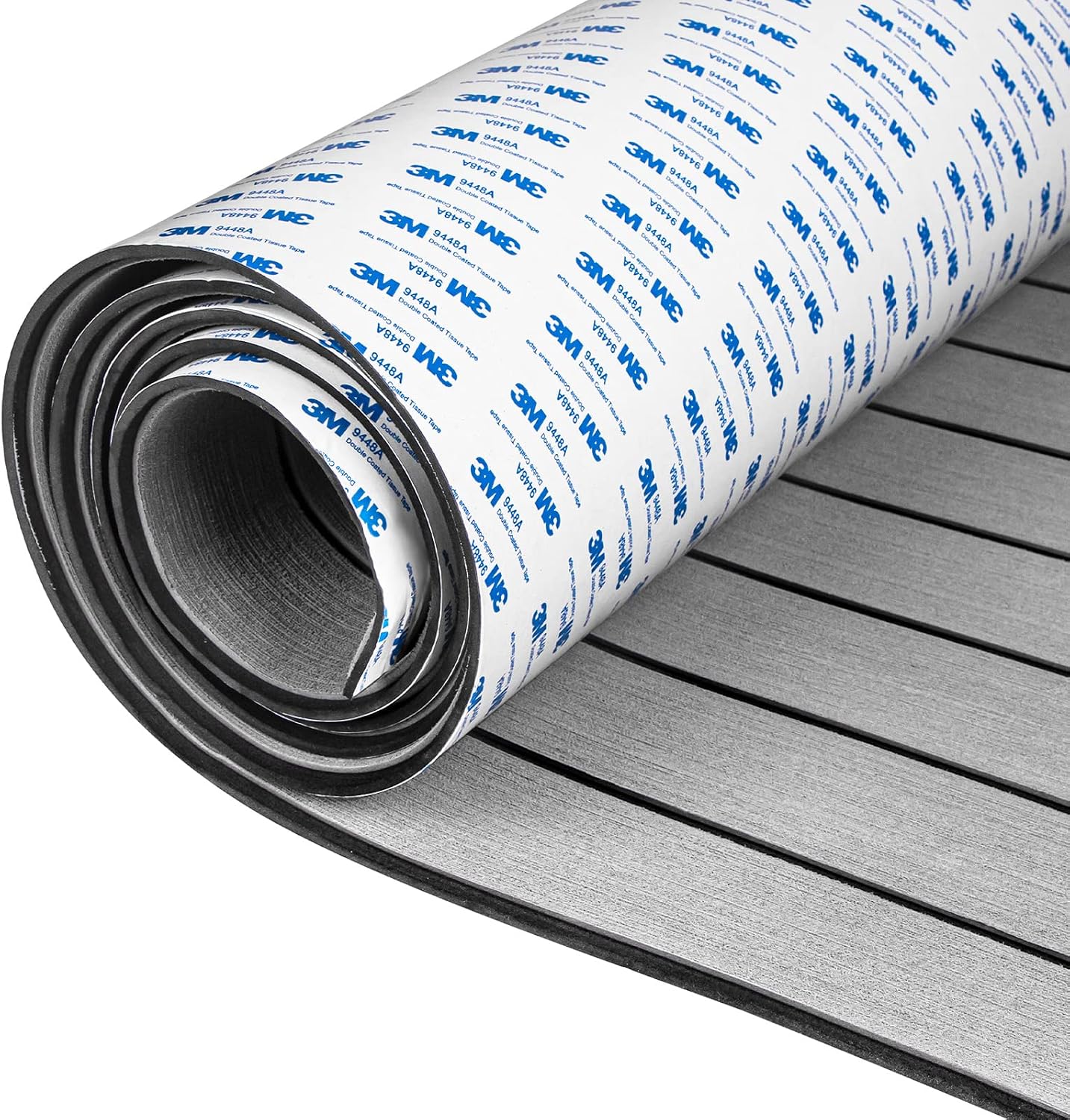 OCEANBROAD EVA Foam Boat Flooring with 3M Adhesive Backing Marine Self-Adhesive Decking 96''x45.6''/36''/28.8''/16.8'', 48''x16.8'' Faux Teak Sheet for Jon Boats Swim Platform Helm Pad RV Floor | Double-layer, Non-Slip, 6 mm Thick Eva Foam, Multiple Sizes and Colors, Easy to Install, For Marine Decking