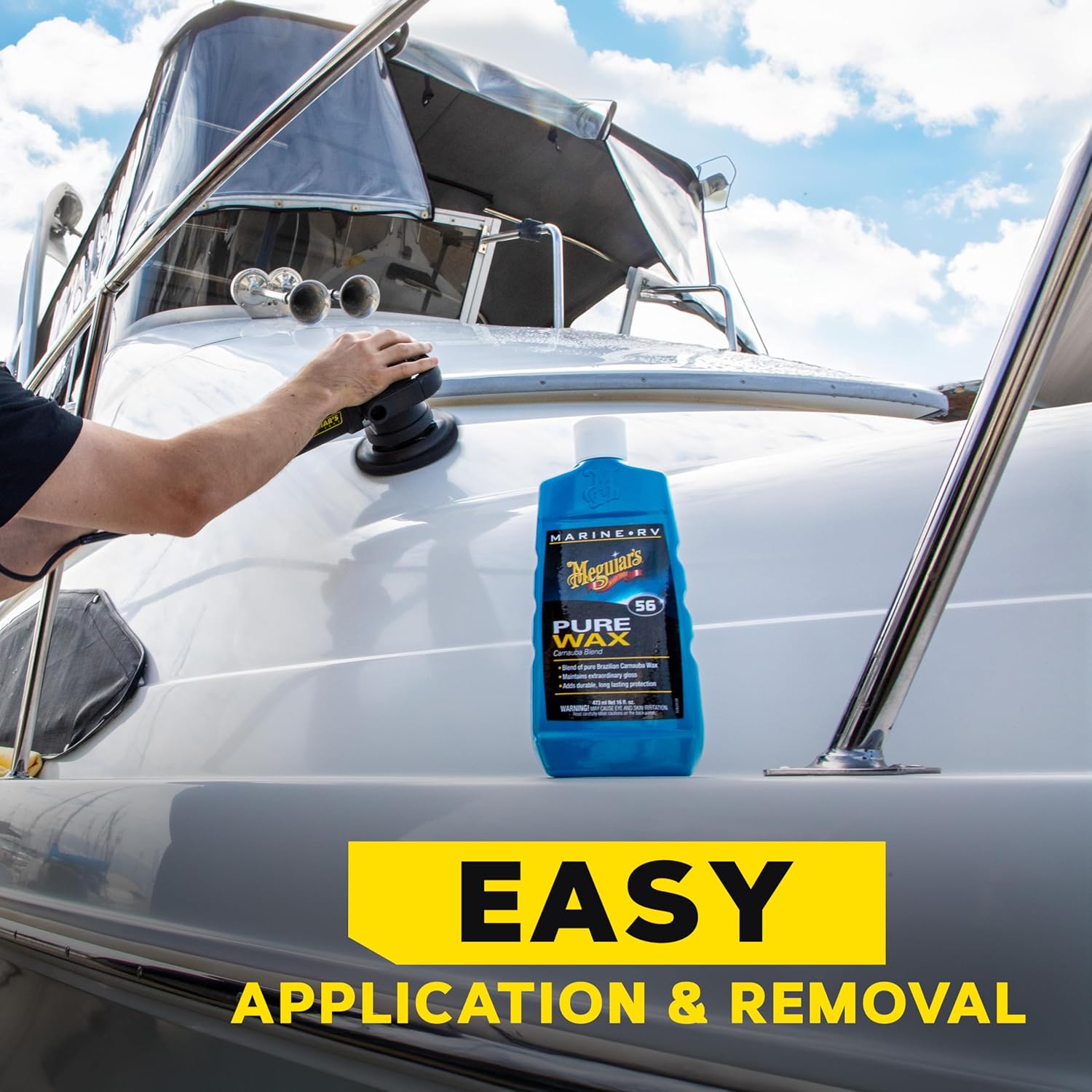 Meguiar’s Marine/Rv Pure Wax Carnauba Blend, Boat Wax/Marine Wax, Boat Polish That Delivers Long-Lasting Protection; Use On Gel Coat, Fiberglass And Painted Finishes On Boats And Rvs - 16 Oz Bottle - Image 5