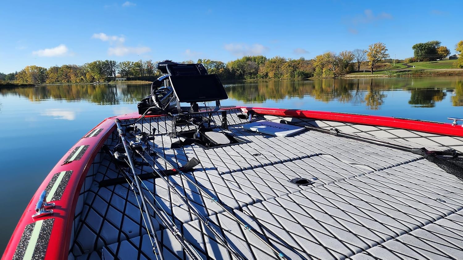 FOCEAN Boat Flooring EVA Foam Boat Decking Marine Mat Non-Slip Self-Adhesive Flooring Sheet for Motorboat Jon Boats Bass Boat Kayak RV Floor, 94.5''x 15.7'', Grey with Black Lines - Image 8
