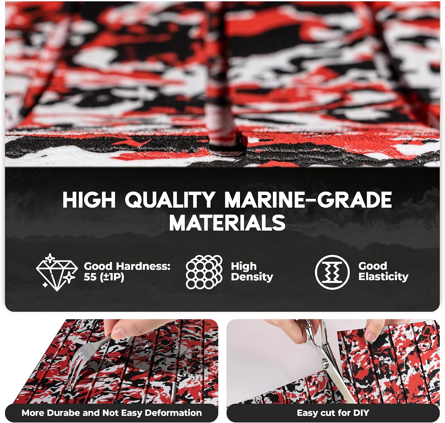 FOCEAN EVA Foam Boat Flooring, Sea Vinyl Decking Camo Deck Mats with self Adhesive for Bass Boats Pontoon Boats Jon Boats RV Yacht Kayak Surfboard Floor - Image 4
