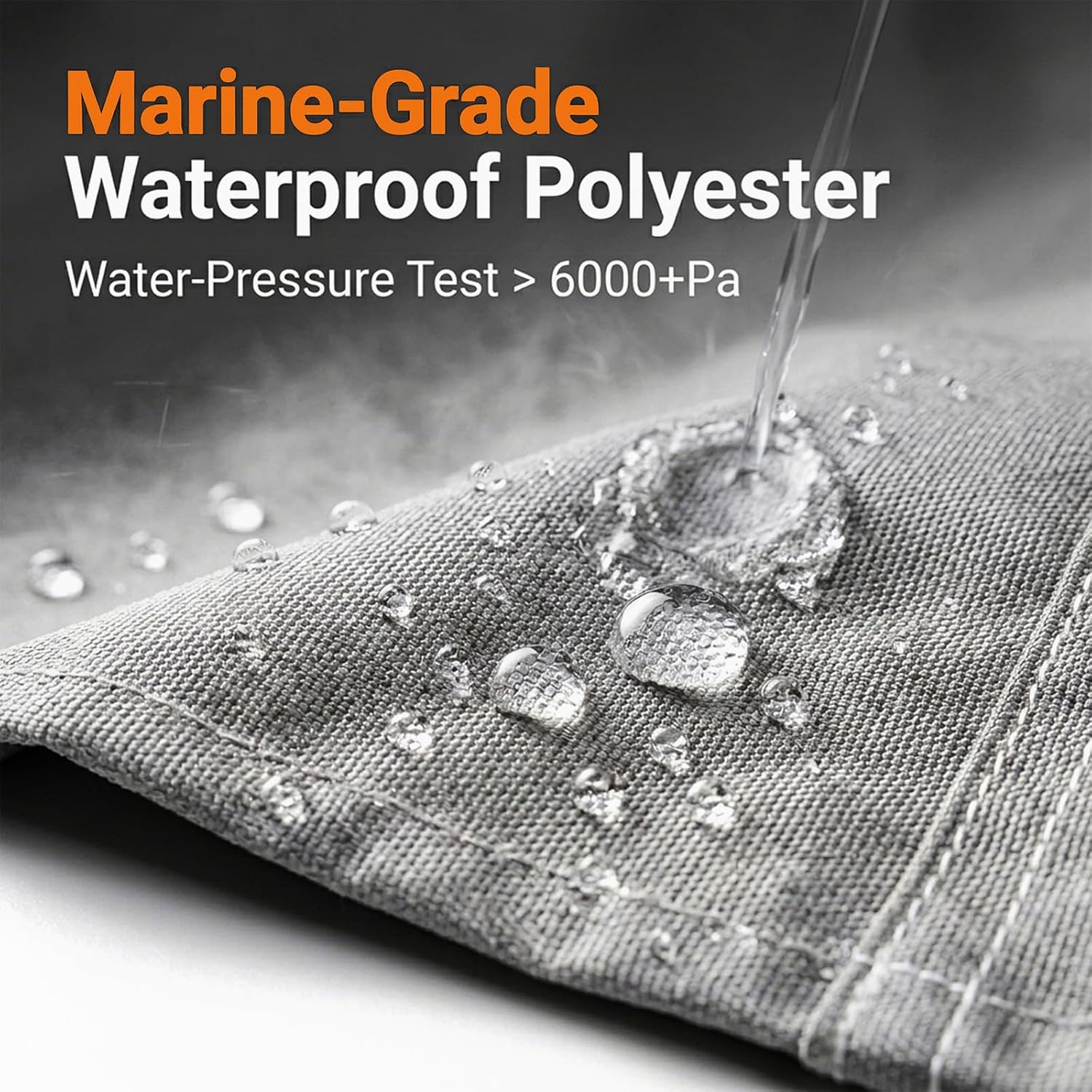 Mainsail Boom Cover for Sailboats, 1200D Waterproof UV-Resistant Sailboat Mainsail Cover, Waterproof, Heavy Duty Sailboat Boom Cover Fits 12-13 ft Boom, Gray - Image 3