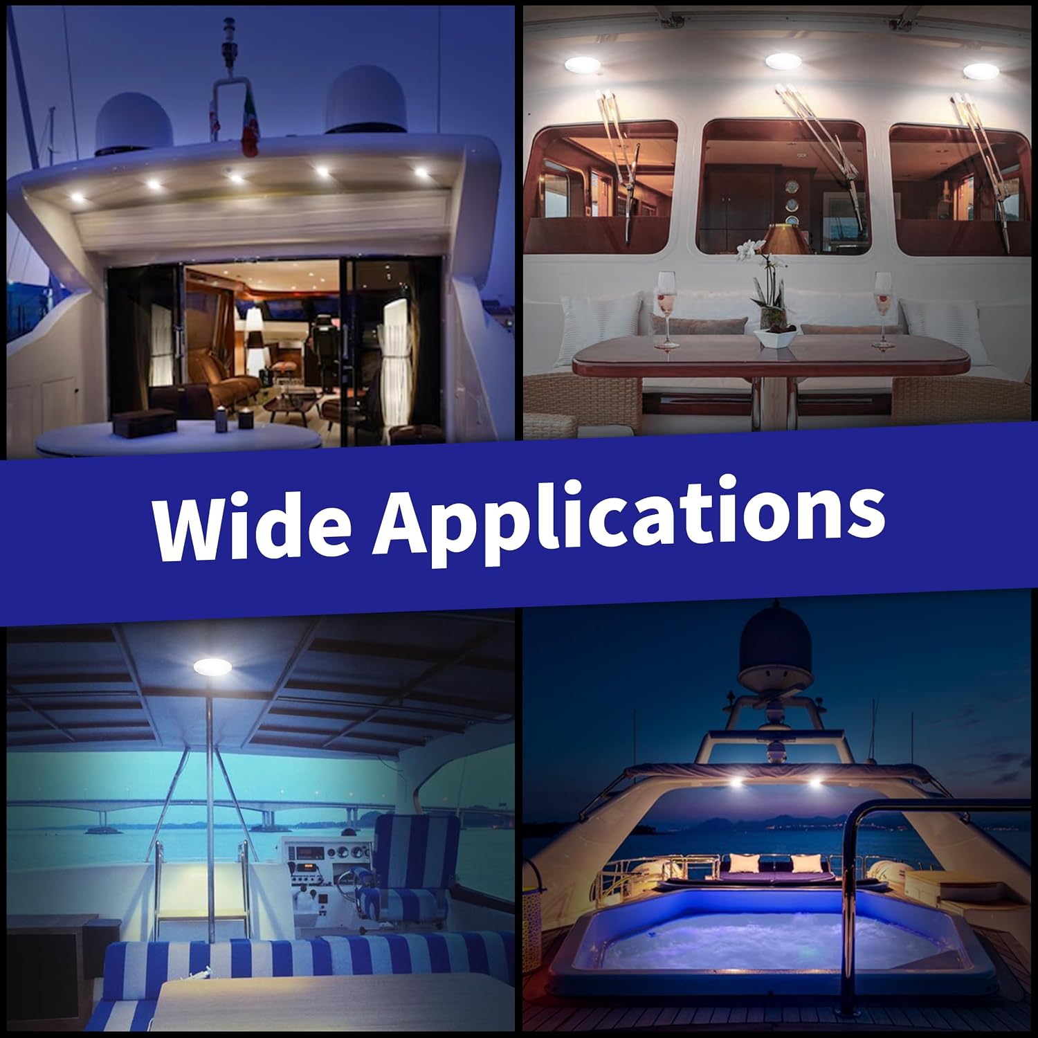 RVZONE Boat LED Dome Light IP68 Marine Led Lights White Round Surface Mounted Boat Interior Lights Round Cabin Light for Boats RV Trailers - Image 5