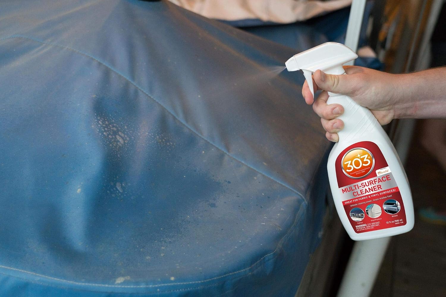303 Marine Multi-Surface Cleaner for Vinyl & Canvas, 32 oz | Removes dirt, grime, and stains from vinyl, canvas, upholstery, and other marine surfaces. - Image 10