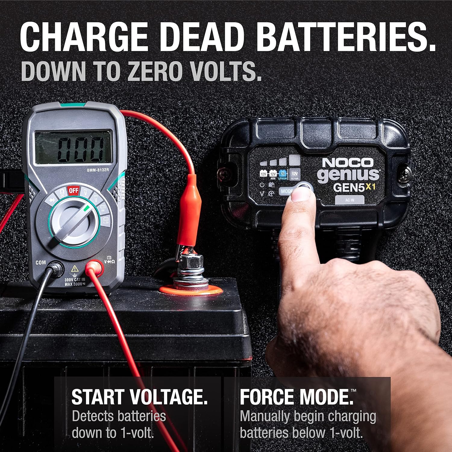 NOCO Genius GEN5X1: 1-Bank, 5A Onboard Battery Charger - 5A Per Bank, 12V Waterproof Marine Charger with Overcharge Protection & Temperature Compensation – for Lead-Acid & Lithium Batteries - Image 5