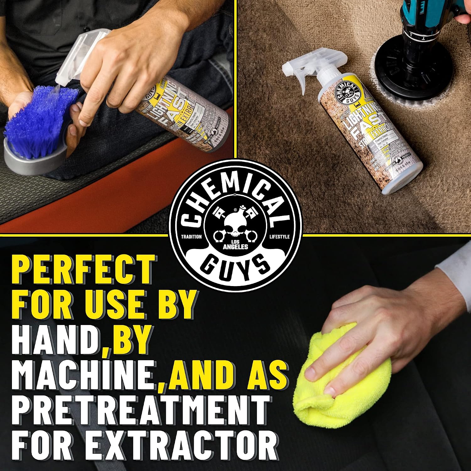 Chemical Guys Lightning Fast Carpet and Upholstery Stain Extractor - Chemical Guys Carpet Cleaner, Great for Fabric, Upholstery, Cars, Home, Office, Furniture, and More, Fresh Scent - 16 oz - Image 8