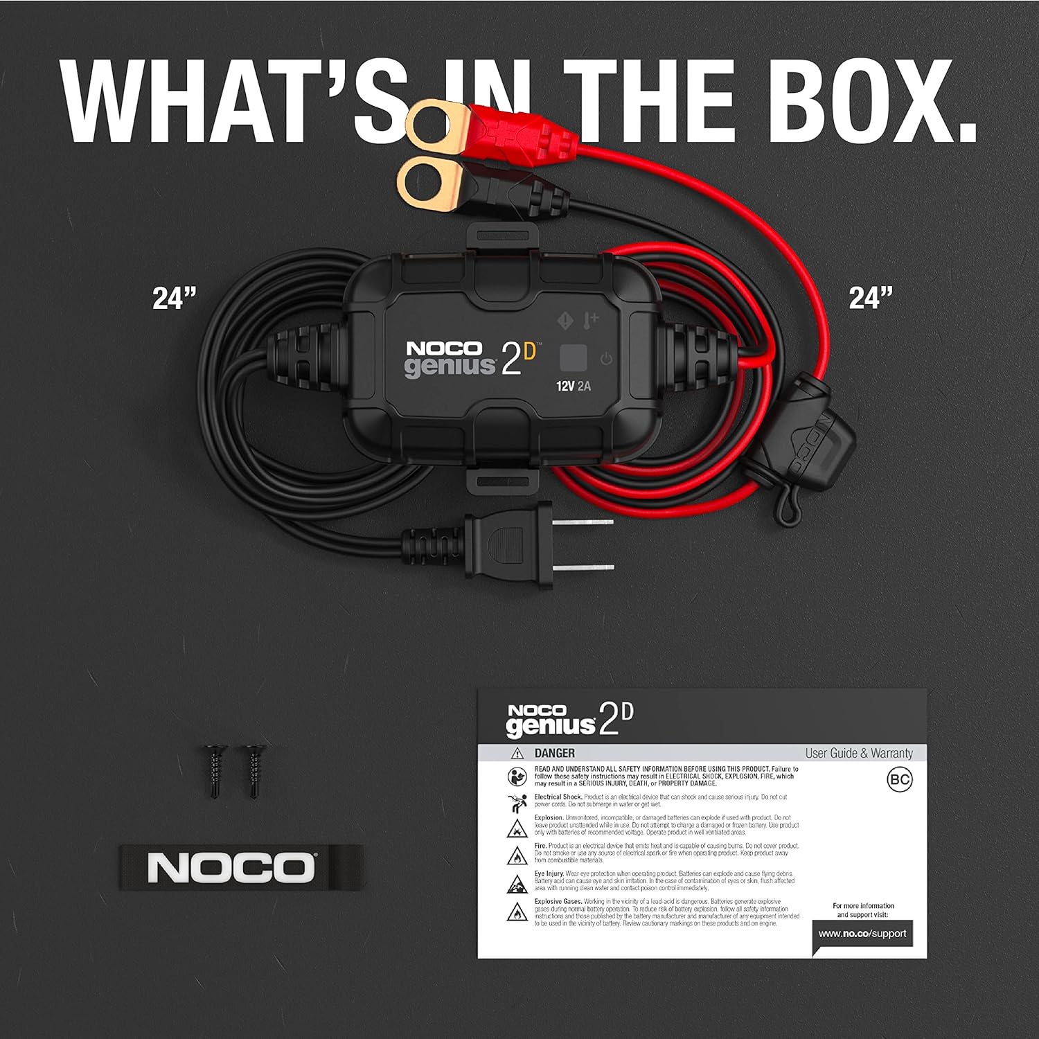 NOCO GENIUS2D: 2A 12V Smart Onboard Battery Charger - Direct-Mount Automatic Maintainer, Trickle Charger & Desulfator with Overcharge Protection & Temperature Compensation – for Lead-Acid Batteries - Image 6