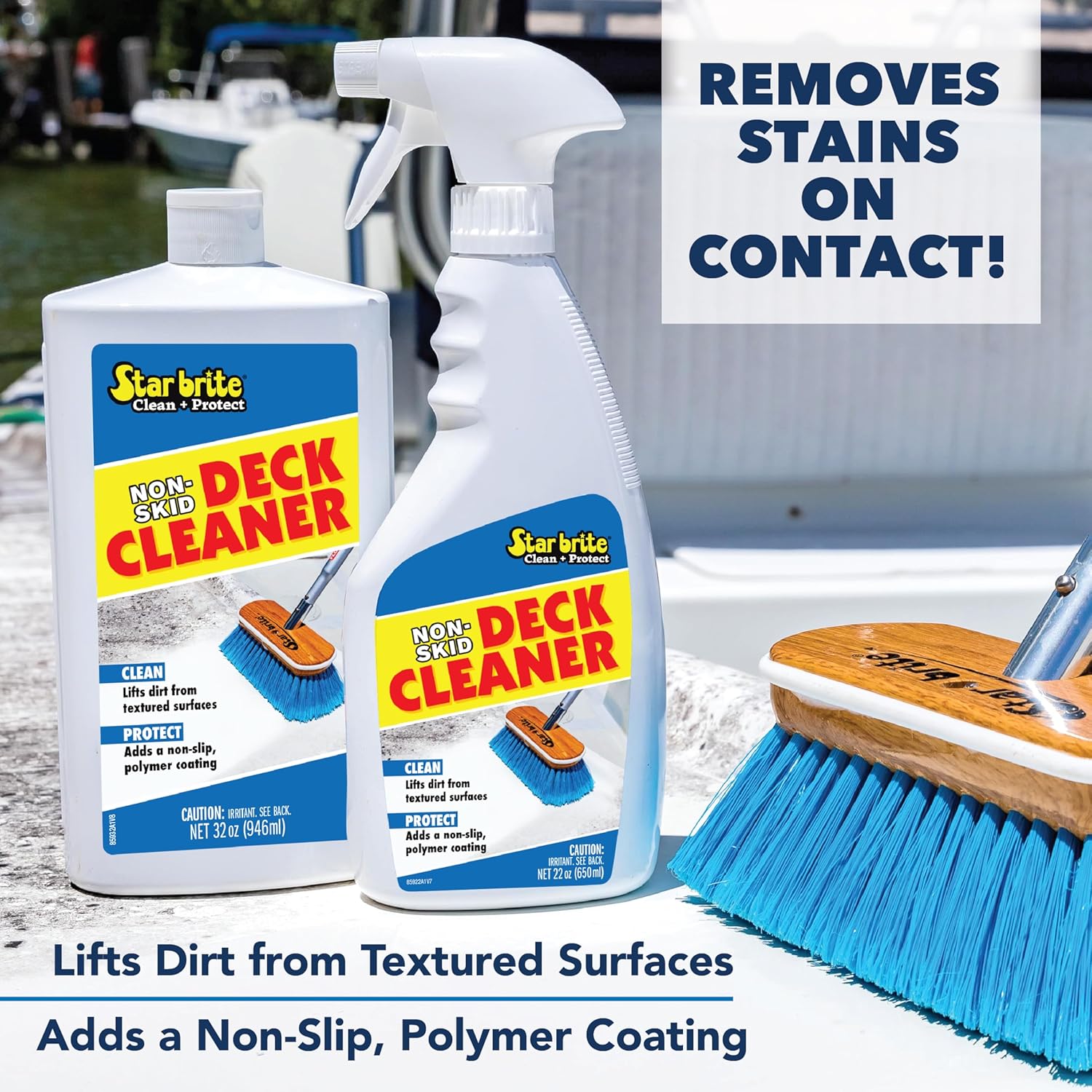STAR BRITE Non-Skid Deck Cleaner & Protectant - Ultimate Boat Deck Wash - Protects Against Future Stains & UV - Ideal for Fiberglass, Vinyl, Plastic & Painted Surfaces -1 Gallon (085900) - Image 3