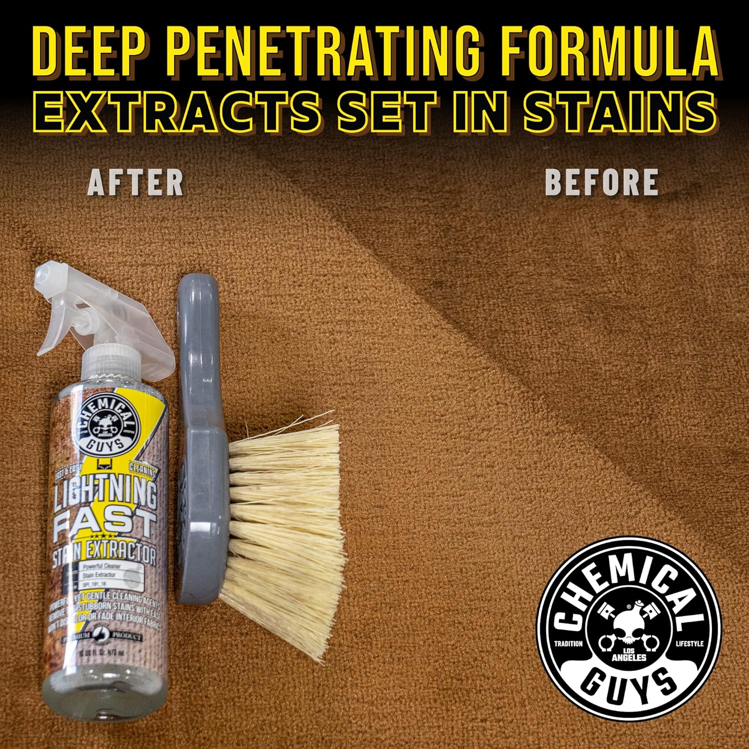 Chemical Guys Lightning Fast Carpet and Upholstery Stain Extractor - Chemical Guys Carpet Cleaner, Great for Fabric, Upholstery, Cars, Home, Office, Furniture, and More, Fresh Scent - 16 oz - Image 6