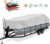 Solim Trailerable 1200D PU Heavy Duty Pontoon Boat Cover, 22-24ft Waterproof Marine Grade Oxford UV Resistant Polyester Canvas Cover, Boat Cover for Pontoon with Adjustable 18 Tie Down Straps, Gray