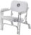GEN3 Marine Padded Aluminum Deck Chair White Vinyl with Compass Logo