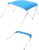 VEVOR 3 Bow Boat Bimini Tops, 600D Polyester Canopy with Aluminum Alloy Frame, Waterproof & Sun Shade Boat Awning Canopy with Storage Bag, 2 Support Poles, 4 Straps, 6’Lx(67″-72″)Wx46″H, Pacific Blue