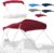 3 Bow Bimini Top Replacement Cover，600D Marine Grade Polyester Waterproof Sun Shade Boat Canopy，Easy Install Zipper Sleeves Boat Awning/Without Frame,Burgundy 6’L 67″-72″ W