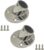 2 Pcs 1” Boat Hand Rail Fittings Heavy Dudy 60 Degree Handrail Fitting Round Base 316 Marine Grade Stainless Steel for 1 Inch Tube