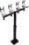 Premium Aluminum Boat Rod Holder – 360° Rotating Fishing Rack for 4 Rods, Adjustable Height (16-30 Inches), Saltwater/Freshwater Compatible with Quick-Release Anti-Trip Mount