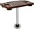 Pontoon Boat Table Set, 18″x34″ Large Party Table with 2.5″ Aluminum Pedestal Leg, 4 Yeti-Size Drink Holders & 2 Phone Slots – UV Resistant, Wobble-Free (Burylywood/Silver)