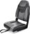 Goplus Low/High Back Boat Seats, Folding Boat Seat with Stainless Steel Screws & Aluminum Hinges, Thickened Sponge Padding, Waterproof Fishing Captain Boat Seats (1 Pack Dark Gray & Black)