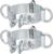 2 Pcs 3.6″ D-Ring Clamp for Sun Shade Sail Poles Metal Pole Clamps for Shade Sail Hardware Outdoor Awning Canopy Support Accessories