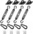 HOMPER Awning Attachment Set, Heavy Duty Sun Shade Sail Stainless Steel Hardware Kit for Garden Triangle and Square/Rectangle/Fixing Accessories, Black