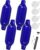OCEANBROAD Boat Fenders 4 Pack, Inflatable Ribbed Boat Bumpers for Docking with 4 Ropes, Pump & Needles, PVC Fenders, Reinforced Dual Eyelets for Vertical/Horizontal Hanging, UV Resistant