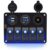 FXC Waterproof Marine Boat Rocker Switch Aluminum Panel 5 Gang with Dual USB Slot Socket 3.1A + Volt Meter Blue LED Light for Car Rv Vehicles Truck (KG0149-5B Blue)
