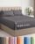 Extra Deep King Sheet Set – 4 Piece Breathable & Cooling Bed Sheets – Easily Fits 18 to 24 inch Mattress – Ultra Soft, Wrinkle & Fade Free with Extra Deep Pockets – Hotel Luxury Bedding – Dark Grey