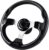12.5inch, 3/4 Inch Axle Marine Steering Wheel Adapter, Anti-Slip Carbon Fiber Steering Wheel for Boats, Yachts, Pontoon Boats Black