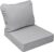 AAAAAcessories Outdoor Seat Cushions for Chairs, Fade-Resistant, Waterproof Patio Furniture Replacement Cushions, 24″ x 24″ x 5″ + 24″ x 19″, Gray