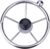 Boat Steering Wheel, 11 inch Stainless Steel Marine Steering Wheel Adapter Fit 3/4 inch Tapered Shaft, 5 Spoke Destroyer Style with Control Knob and Center Cap for Boats, Yachts, Pontoon Boats