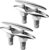 5″ 6″ Pull Up Flush Mount Cleat 2 Pack, Stainless Steel 316 Boat Dock Deck Retractable Low-Profile Mooring Rope Cleat with Backing Plate and Lock Nuts