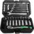 49-Piece Professional Motorboat & Yacht Maintenance Tool Kit, High-Strength Chrome Vanadium Steel with 72-Tooth Ratchet Wrench, 1/4 & 3/8 Inch Drive Metric & Standard Socket Wrench Set