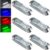 PSEQT 6Pcs 4LED RGBW Boat Courtesy Lights, 4-color 3.8” Oval Waterproof Marine Interior Deck Transom Stern Navigation Lights for Pontoon Fishing Boat Bass Sailboat Kayak Yacht