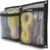 Marine Mesh Double Pocket Boat Gear Storage Bag, Polyester Boat Rope Storage Bag, Screw Snap Mount (Black, Large)