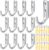 Shimeyao 12 Pcs 2 Inch Heavy Duty Boat Hook Holders Stainless Steel 316 Dock Line Holder for Boat Docks Lines Accessories UV Resistant Saltwater Resistant Dock Hooks for Marine Kayak Rope Storage