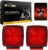 Partsam 12V Submersible Square Led Trailer Light,Red White LED Stop Turn Tail License Brake Running Light Lamp for Trailers Under 80″ Boat Trailer Truck Marine Camper RV Snowmobile,IP68,DOT Compliant