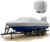 FOCEAN 1200D Boat Cover 15-17ft, Waterproof Heavy Duty Marine Tarp Gray Cover, Fits Bass, V-Hull, Tri-Hull, Runabout Fish Ski Boats with Storage Bag