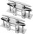 5″ 6″ Pull Up Flush Mount Cleat 2 Pack, Stainless Steel 316 Boat Dock Deck Retractable Low-Profile Mooring Rope Cleat with Backing Plate and Lock Nuts
