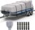 RVMasking Pontoon Boat Cover with Motor Cover, 1400D Heavy Duty Middle Reinforced, Marine Grade Waterproof Boat Cover for Length: 21′-24′, Beam Width up to 102″, Gray
