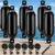 Black Boat Fenders for Docking 5.5.”/6.5″/8.5″ Inflatable Ribbed Marine Boat Fender with Fender Lines 6.5ft, Stainless Steel Fender Hanger Clips