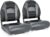 NORTHCAPTAIN Deluxe A Pair of Marine High Back Folding Boat Chair Fishing Boat Seat,for Fishing, Bass/Jon/Pontoon Boat Chairs, 4 Mounting Screws Included