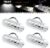 PSEQT 3.8” Waterproof Boat Marine LED Lights Courtesy Interior Deck Light Navigation Transom Stern Cabin Lighting for Pontoon Fishing Boat Kayak Sailboat Bass Boats Vessel 12V 24V (White 4Pcs)