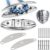 5″ 6″ Folding Boat Cleats Marine Grade 316 Stainless Steel Flip up Boat Dock Cleats Rope Cleat with Backing Plates for Deck, Kayak Yacht
