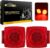 Partsam 12V LED Trailer Light Kit, Halo Glow Submersible Square Tail Lights Kit Left Right Turn Stop Signal for Under 80 Inch Boat Trailer RV Camper Marine Snowmobile (Led Boat Trailer Light kit)