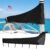 Mainsail Boom Cover for Sailboats, 1200D Waterproof UV-Resistant Sailboat Mainsail Cover, Waterproof, Heavy Duty Sailboat Boom Cover Fits 10-11 ft Boom, Black