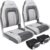 Affordura Boat Seat for Boats with 2 Storage Bags High Back Folding Boat Seat Boat Fold Down Seat (2 Packs), Charcoal