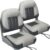 ERGOSEAT Elite Folding Boat Seat Low Back Boat Chair Fold-Down Fishing Boat Seats 2 Pack, Charcoal/Light Gray