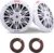 Pyle 6.5 Inch Dual Marine Speakers – 2 Way Waterproof and Weather Resistant Outdoor Audio Stereo Sound System with 200 Watt Power, Poly Carbon Cone and Butyl Rubber Surround – 1 Pair (White)