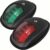 Obcursco Boat Navigation Lights, LED Red and Green Vertical Mount for Bow and Stern, IP67 Waterproof Marine Lights for Pontoon, Bass, and Jon Boats (Black)