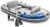 Intex 68324EP Excursion 4 Inflatable Boat Set: Includes Deluxe 54in Boat Oars and High-Output Pump – Adjustable Seats with Backrest – Fishing Rod Holders – 4-Person – 1100lb Weight Capacity