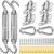 Shade Sail Hardware Kit, 5 Inch Super Heavy Duty 304 Marine Grade Stainless Steel Sun Shade Hardware Kit for Triangle/Rectangle/Square Sun Shade Sails Installation (40 PCS)